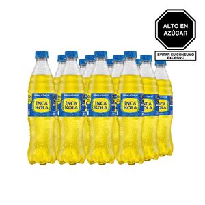 Gaseosa INCA KOLA Botella 600ml Pack 12 Und