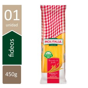 Fideos Spaghetti Molitalia Bolsa 450g
