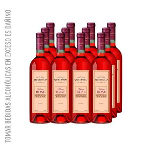 Vino SANTIAGO QUEIROLO Rosé Botella 750ml Caja 12u