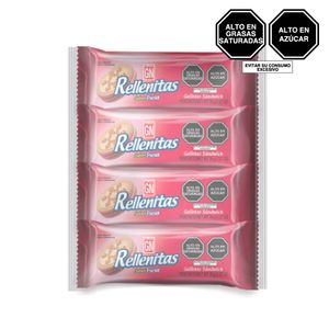 Galleta GN Rellenitas Sabor a Fresa Paquete 8 un