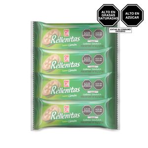 Galleta GN Rellenitas Sabor a Limón Paquete 8 un