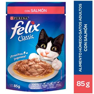 Comida para Gato FELIX Salmón en Salsa Pouch 85gr