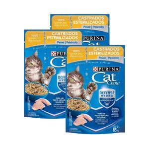 Alimento para Gato CAT CHOW Esterilizados Adulto Pouch 85g Pack 3u