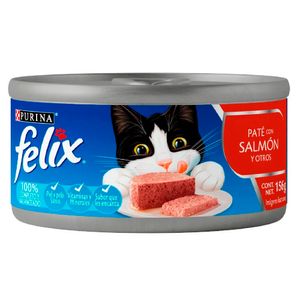 Comida para Gato FELIX Paté Adulto Sabor Salmón Lata 156gr
