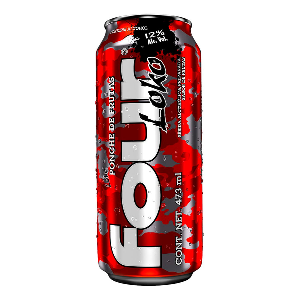 Bebida Alcohólica Four Loko Sabor De Ponche Frutas Lata 473ml Vega