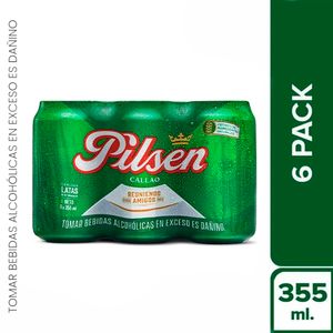 Cerveza PILSEN Pack 6 Lata 355ml