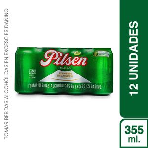 Cerveza PILSEN Pack 12 Lata 355ml
