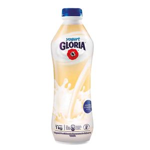 Yogurt Parcialmente Descremado GLORIA Sabor a Vainilla Botella 1Kg