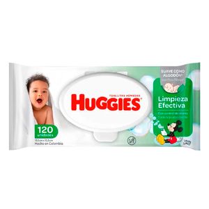 Toallitas Hùmedas HUGGIES Active Fresh Paquete 120u