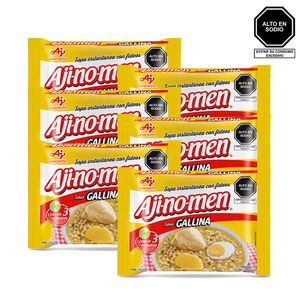 Sopa Instantánea AJINOMEN Sabor a Gallina Bolsa 80g x6u