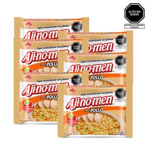 Sopa Instantánea AJINOMEN Sabor a Pollo Bolsa 80g x6u