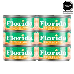 Filete de Atún FLORIDA en Aceite Vegetal Lata Pack 6 lata 140g