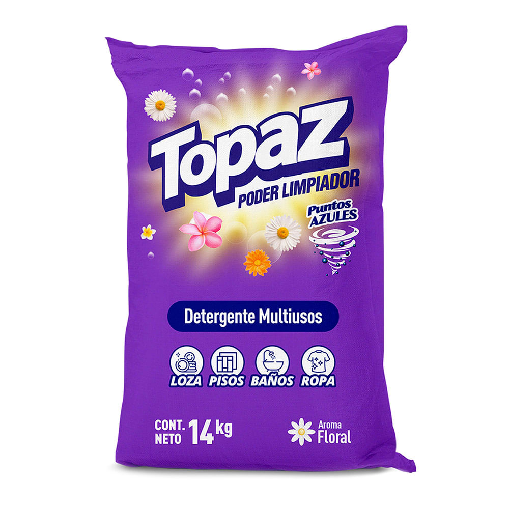Detergente Industrial TOPAZ Floral Saco 14K Vega vegaperu