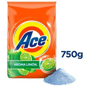 Detergente en Polvo ACE Aroma de Limón Bolsa 750g