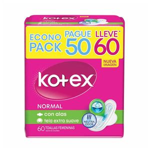 Toallas Higiénicas KOTEX Paquete 60 un