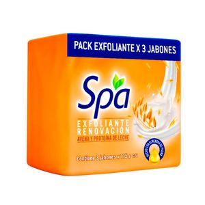 Jabón en Barra SPA Premium Exfoliante Tripack 345gr