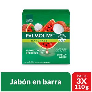 Jabón en Barra PALMOLIVE Sandía Y Lychi Tripack 110gr