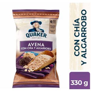 Avena QUAKER con Chía y Algarrobo Bolsa 330gr