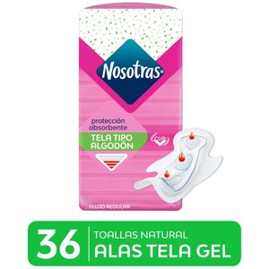 Toallas Higiénicas NOSOTRAS Tela Gel Paquete 36 un