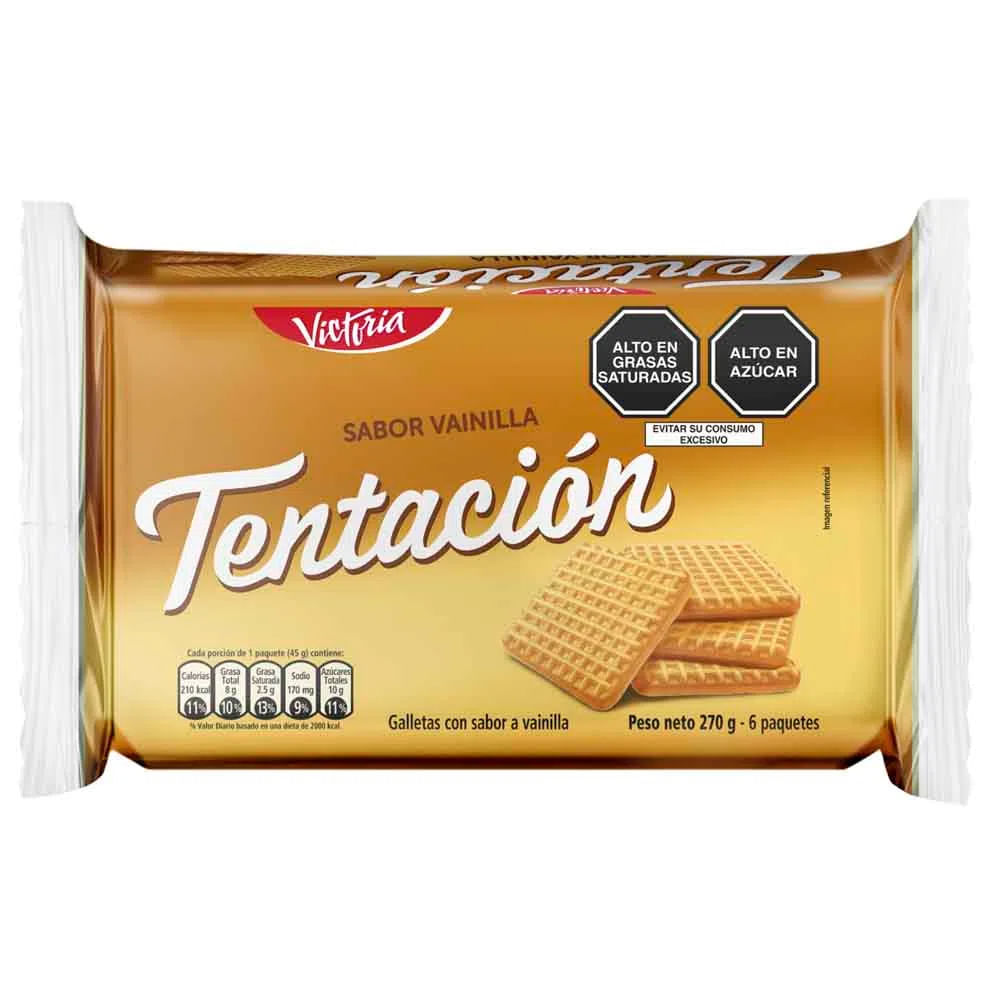 Galleta Victoria Tentación Sabor A Vainilla Paquete 6u 43gr Vega Vegaperu 8740