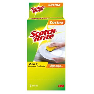 Esponja SCOTCH-BRITE 2 en 1 Paquete 7u