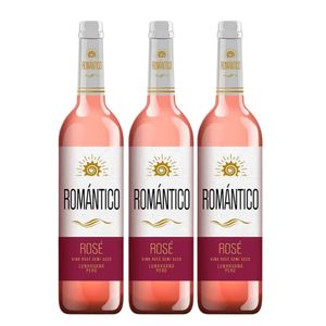 Vino Rose ROMANTICO Botella 750ml x 3u