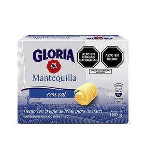 Mantequilla GLORIA con Sal Barra 180g