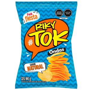 Papas RIKY TOK Ondas Naturales Bolsa 180g