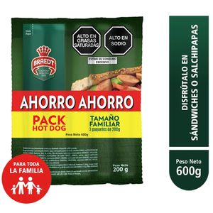 Pack Hot Dog BRAEDT Paquete 600g