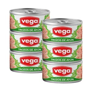 Trozos de Atún VEGA en Aceite Vegetal Lata 150g x6u