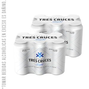 Cerveza TRES CRUCES Light Lata 473ml Pack 6un x 2