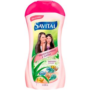 Shampoo SAVITAL Multivitaminas y Sábila Frasco 510ml