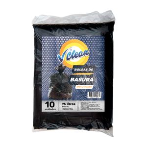 Bolsa para Basura VCLEAN 75L Rollo 10un