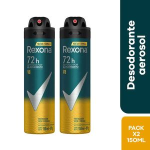Desodorante en Aerosol para Hombre REXONA V8 Bipack