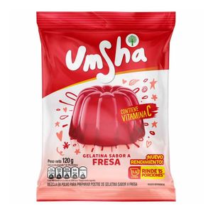 Gelatina UMSHA Sabor a Fresa Bolsa 120g