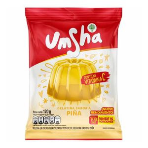 Gelatina UMSHA Sabor Piña Bolsa 120g