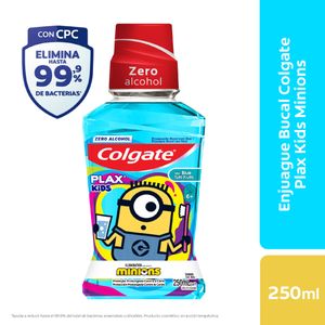 Enjuague Bucal COLGATE Plax Kids Minions Frasco 250ml