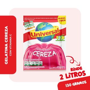 Gelatina UNIVERSAL Sabor a Cereza Bolsa 130g