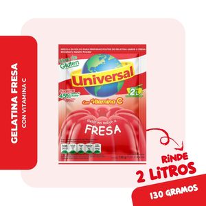 Gelatina UNIVERSAL Sabor a Fresa Bolsa 130g