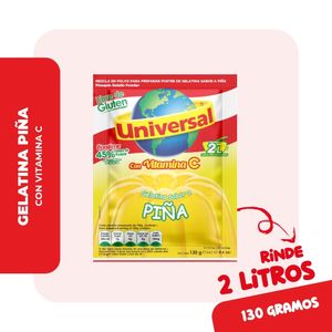 Gelatina UNIVERSAL Sabor a Piña Bolsa 130g