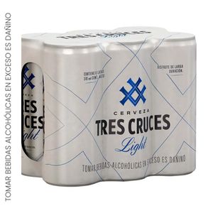 Cerveza Light TRES CRUCES Pack 6 Lata 310ml