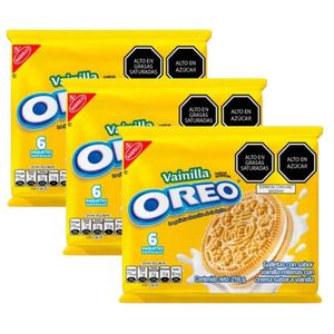 Galletas OREO Vainilla Sixpack 216g x3u