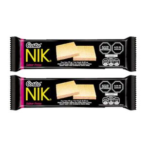 Wafer COSTA Nik Fresa Paquete 72g x 2u