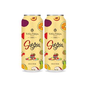 Sangría VIÑA VIEJA Lata 355ml x 2u