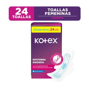 Toalla Higiénica KOTEX Nocturna Paquete 24u