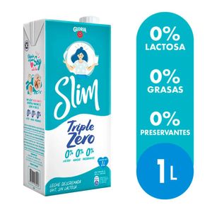 Leche Descremada GLORIA Slim UHT Triple Zero Caja 1L