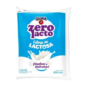 Leche Fresca GLORIA Zero Lacto Bolsa 900ml