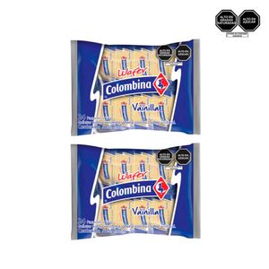 Wafers COLOMBINA Sabor Vainilla Paquete 24u x 2u