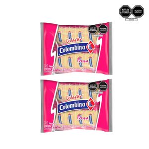 Wafers COLOMBINA Sabor Fresa Paquete 24u x 2u