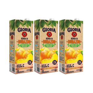 Bebida GLORIA Sabor a Durazno Caja 1.5L x 3u